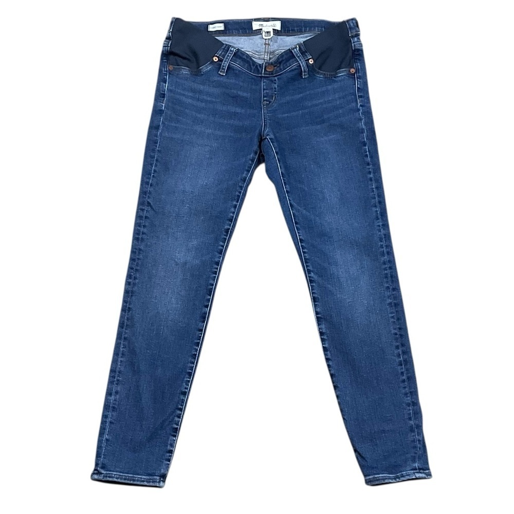 Madewell Maternity Side Panel Skinny Jeans Size 29 Blue Stretch Style MWB509